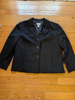 Pendleton Plus Wool Blazer Black Jacket Classic Workwear Capsule Wardrobe Tailor